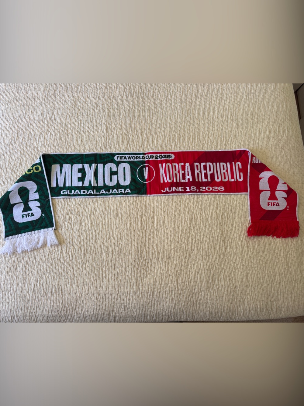 Mexico vs Korea Republic 2026 FIFA Match Scarf